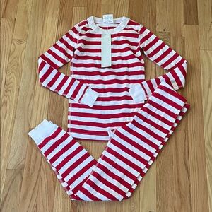 Hanna Andersson Red and White Striped Kids Pajama Set